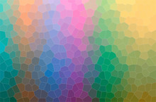 Abstract Illustration Of Blue, Green, Yellow And Red Little Hexagon Background