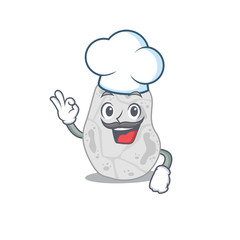 Sticker - Talented white planctomycetes chef cartoon drawing wearing chef hat