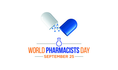 Vector illustration on the theme of World Pharmacists day observed each year on September 25th across the Globe.