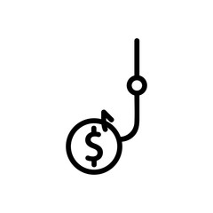 catch of money icon vector. catch of money sign. isolated contour symbol illustration