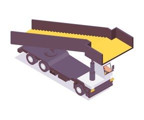Wall Mural - isometric aircraft passenger stairs for airport passenger boarding.
