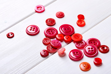 Poster - Background and texture of multicolored antique buttons