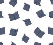 Blue Books seamless pattern background