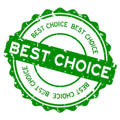 Poster - Grunge green best choice word round rubber seal stamp on white background