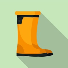 Rubber boots icon. Flat illustration of rubber boots vector icon for web design