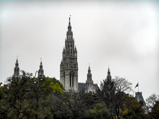 church behind the trees