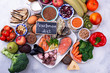 © Yulia Furman - Pescetarian diet with seafood, fruit and vegetables