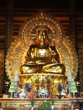 Buddha Statue Of Temple At Night