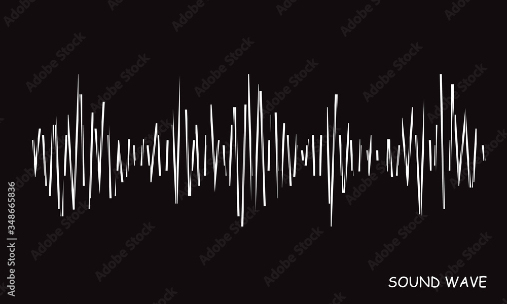 Modern stylized wave lines for design elements in concept of music ...
