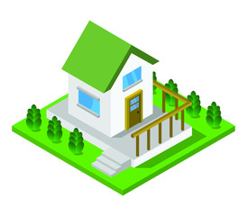 Poster - isometric house