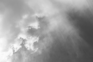 Wall Mural - Dramatic gray clouds in the sky. Beautiful gray and white cloudy rainy sky