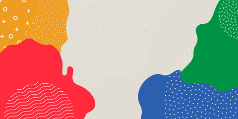 Wall Mural - abstract pop art color paint splash pattern background. vector overlay geometric design, trendy 80s-