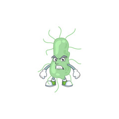 Sticker - cartoon drawing of salmonella showing angry face