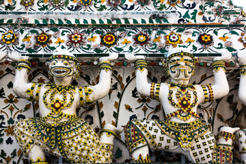 Detail of Wat Arun temple, Bangkok, Thailand