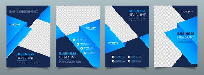 modern brochure flyer design template, poster report leaflets presentation book cover brochure pamphlet annual, a4 print layout with colorful blue color vector illustration