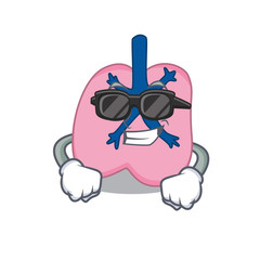 Sticker - cartoon character of lung wearing classy black glasses