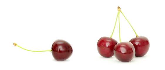 Poster - sweet cherry isolated on white
