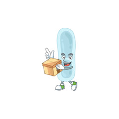 Poster - cartoon design style of klebsiella pneumoniae having gift box