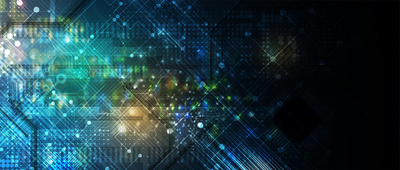 Abstract circuit board futuristic technology processing background