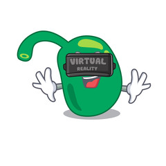 Sticker - A cartoon image of pineal using modern Virtual Reality headset