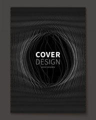 Wall Mural - minimal ultra thin line bubble fluid geometry covers design. geometric minimalistic fractal foam. co