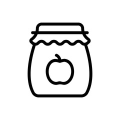 Poster - canned apple jam icon vector. canned apple jam sign. isolated contour symbol illustration