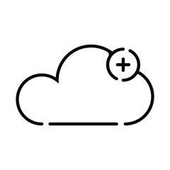 Add to cloud icon vector illustration