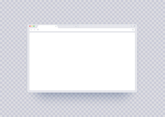 Wall Mural - browser window mockup, abstract screen template with blank place for show your website or document. 