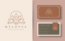 Lotus Flower Logo And Business Card Design