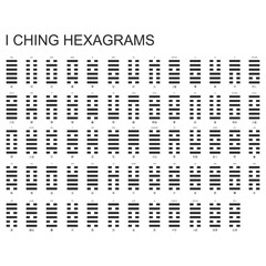 Wall Mural - vector symbols with i ching hexagrams