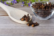 Dried cloves in cooking environment