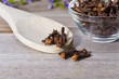 Dried cloves in cooking environment