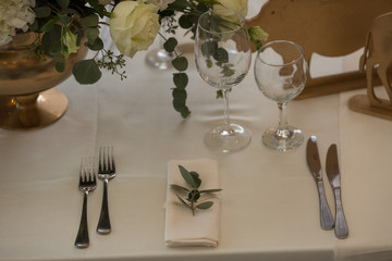 Poster - table setting for a dinner