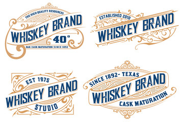 Set of 4 old cards. Western style