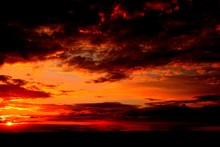 Red Sunset Sky