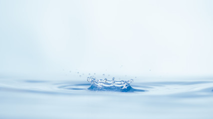 Drops of water on a blue background.