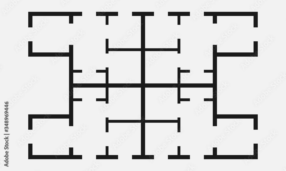 Floor plan simple flat vector icon isolated on white background. Stock ...