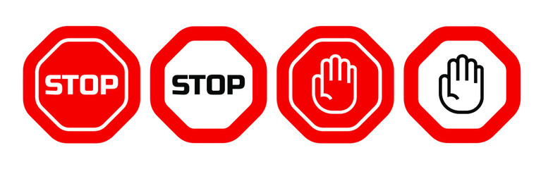 Canvas Print - emergency stop sign