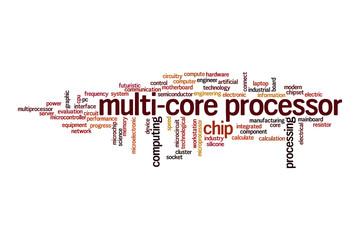 Sticker - Multi-core processor cloud concept