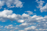 Fototapeta  - White clouds on a background of blue sky.