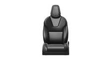 Seat Car Chair Leather Automobile, Front View. 3D Rendering