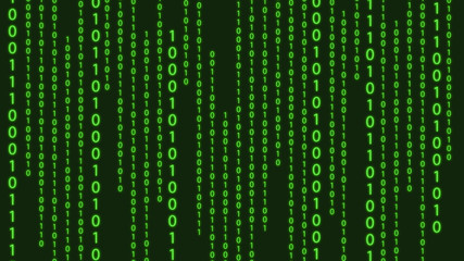 Binary coding. Abstract matrix background and programming concepts