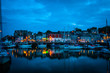 Padstow harbour in the night, Cornwall, UK