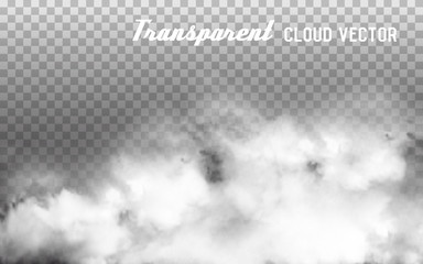 Aufkleber - Clouds vector on transparent background.