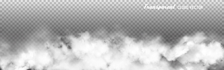 Aufkleber - Transparent Clouds panorama. Vector illustration