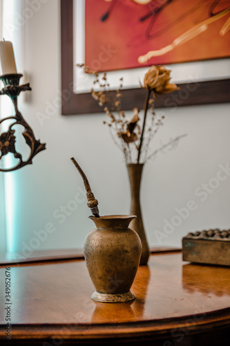 Fotografía vaso de mate para fondos pacíficos