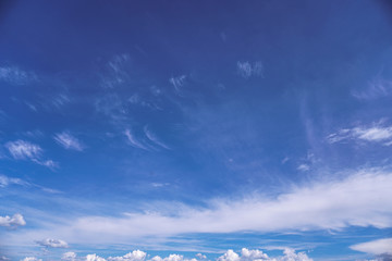 Wall Mural - beautiful sky on a blue background with an airplane window. white clouds of various shapes. stock ba