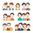 Variations of various family illustrations