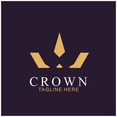 Wall Mural - Modern Crown Logo Template