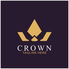 Wall Mural - Modern Crown Logo Template